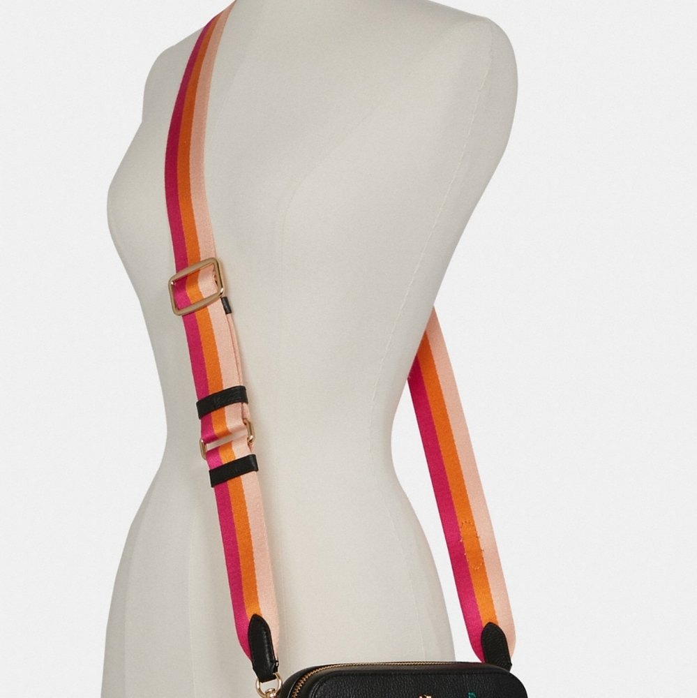 Coach Guitar Strap Replacement Detachable Fuchsia Peach Orange Gold …